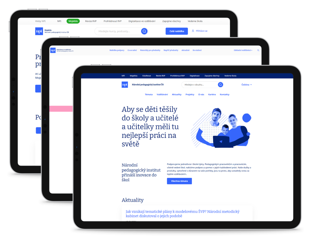 NPI ČR websites Mockup